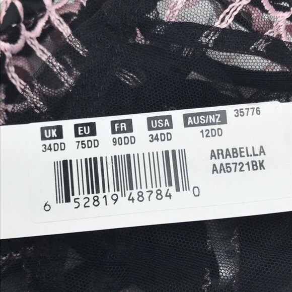 Freya Arabella Sheer Plunge Bra Black Full Bust Support 34DD - Picture 12 of 16